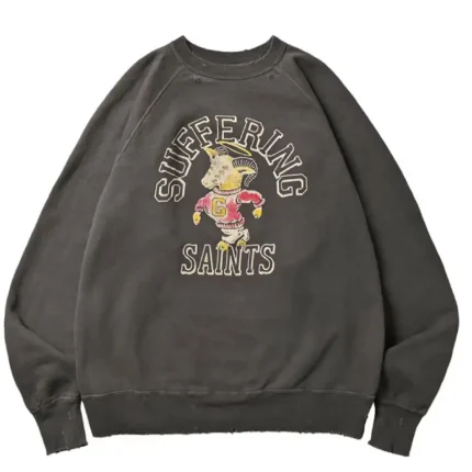 Black Saint Michael x NEXUSVII Suffering Saint Crewneck Sweater