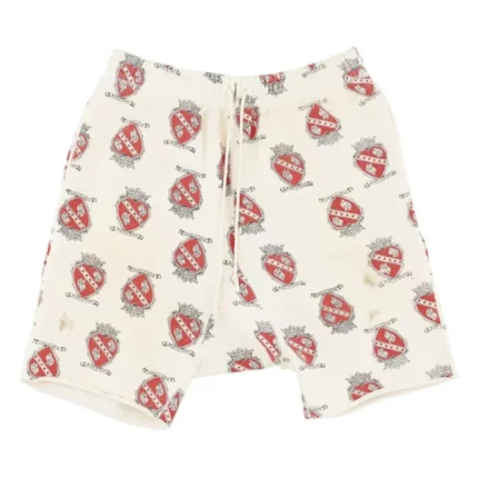 White Saint Michael Heart Sweat Short