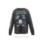 Black GHOST IN THE SHELL x SAINT Mxxxxxx Ilya Kuvshinov Long Sleeve T-shirt