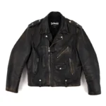 Black Saint Mxxxxxx x Schott x Dickies Biker Zip-Up Leather Jacket