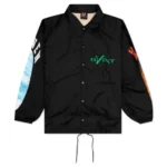 Black Vlone X Saint Michael Skull Coach Jacket