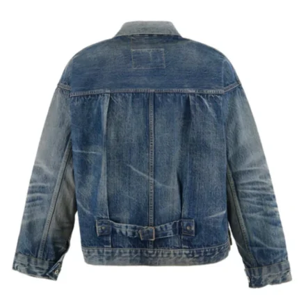 Blue SAINT Mxxxxxx × BerBerJin Damage Denim Button-Up Jacket
