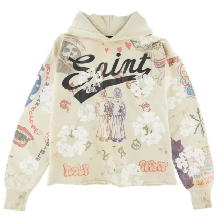 Grey Saint Mxxxxxx x Denim Tears Graffiti Hoodie