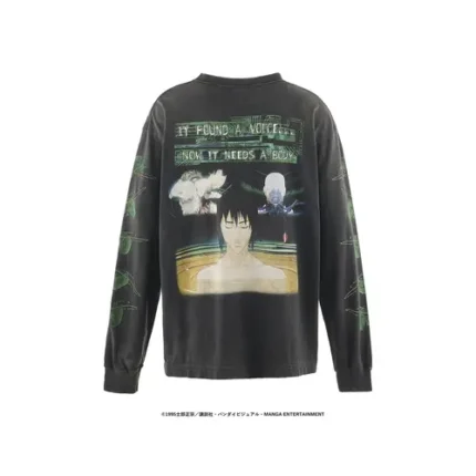 Black GHOST IN THE SHELL x SAINT Mxxxxxx Long Sleeve T-shirt