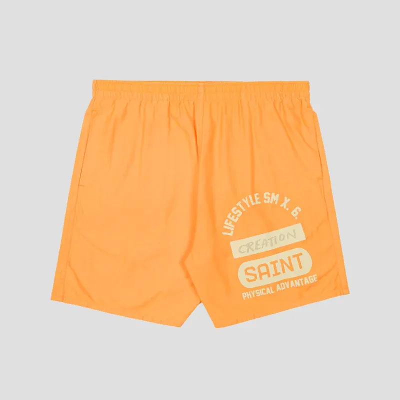 Orange Saint Michael Lifestlye SMX6 Shorts
