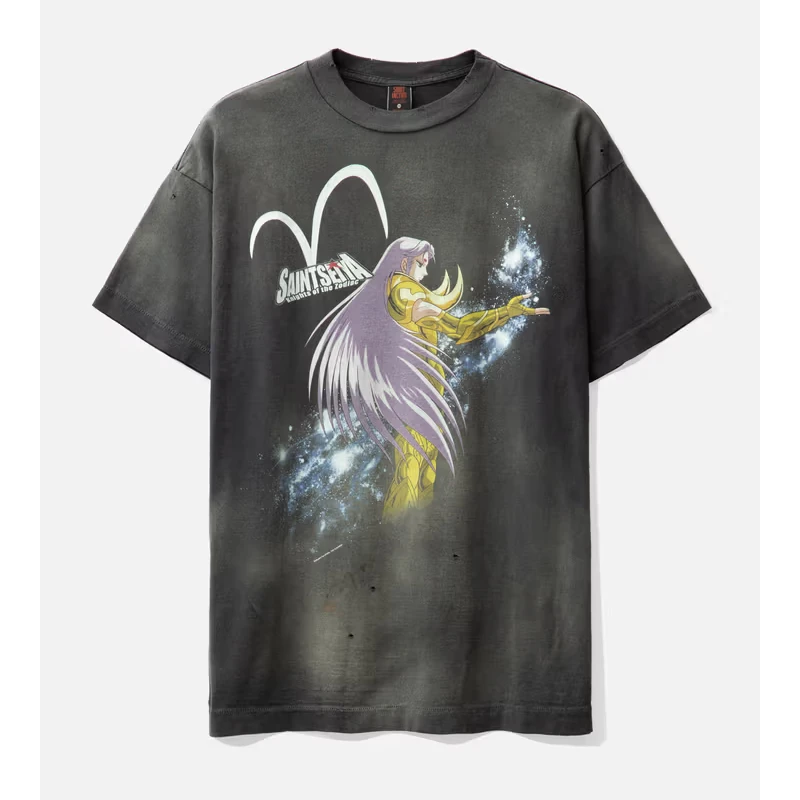Black Saint Michael × Saint Seiya Short Sleeve T-shirt
