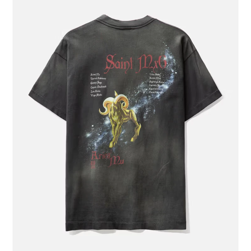 Black Saint Michael × Saint Seiya Short Sleeve T-shirt