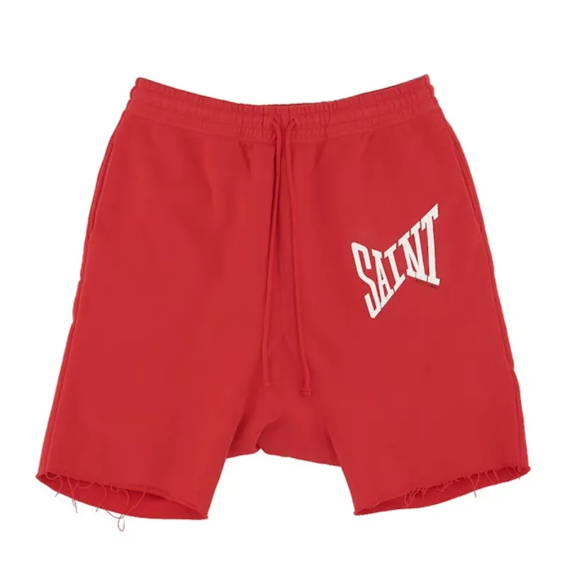Red Saint Michael Logo Sweat short