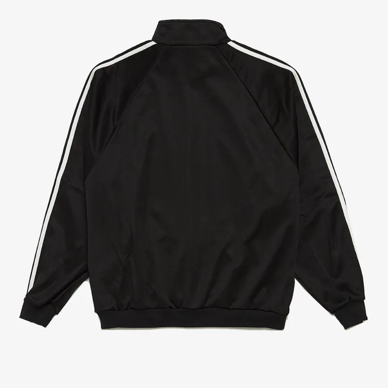 Black Saint Mxxxxxx Striped Polyester Zipped Jacket