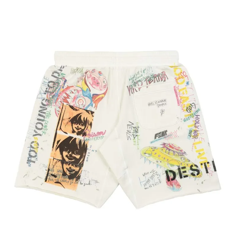White Saint Mxxxxxx x Takashi Murakami Graff Shorts