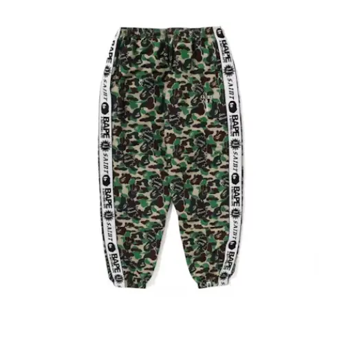 Green BAPE x Saint Mxxxxxx ABC Camo Track Pants