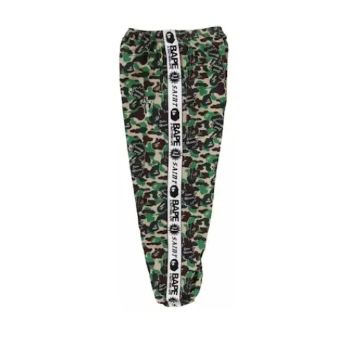 Green BAPE x Saint Mxxxxxx ABC Camo Track Pants
