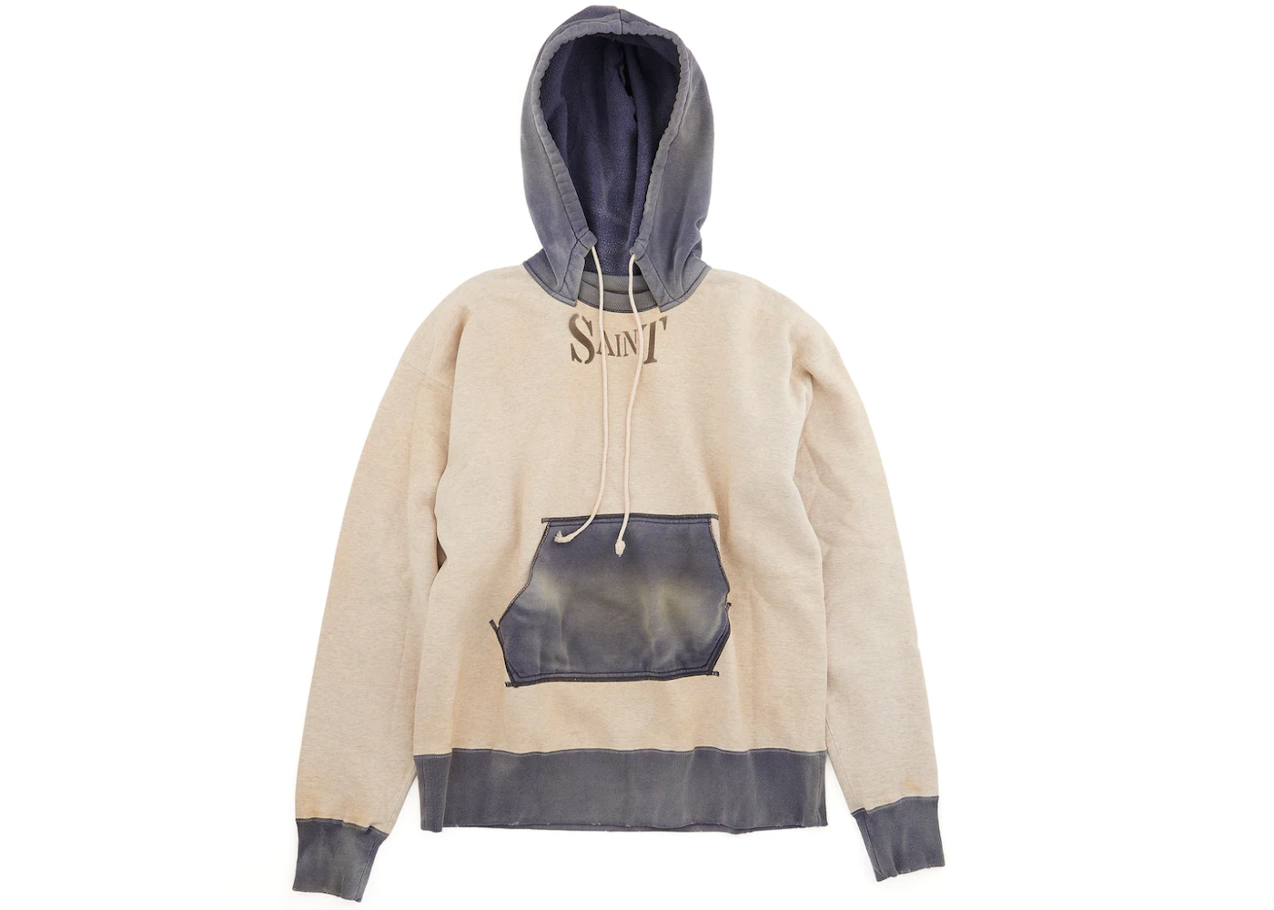 Grey/Navy Saint Mxxxxxx Stencil Hoodie