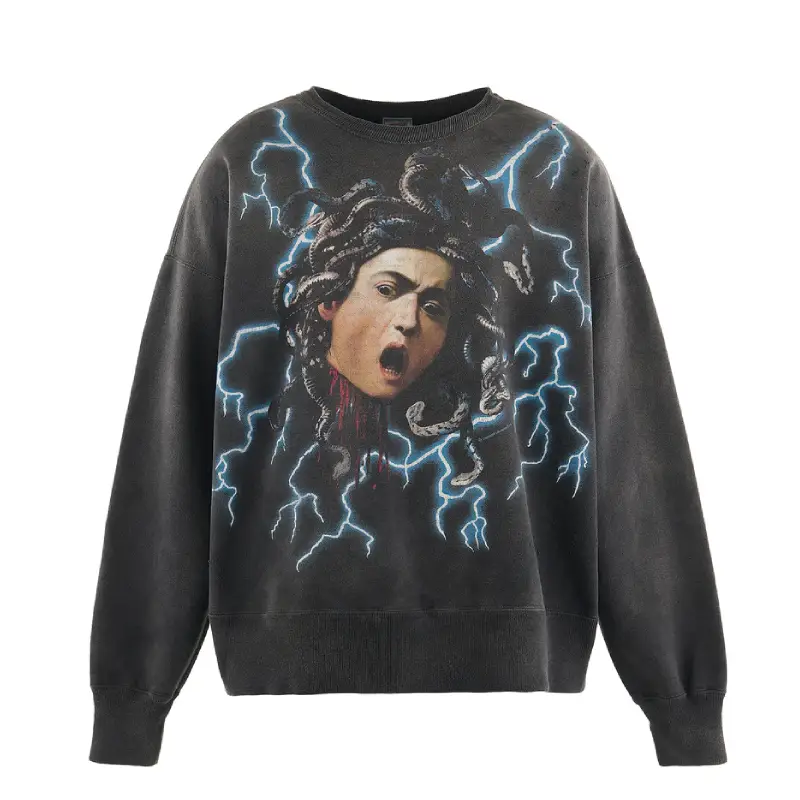 Black SAINT Mxxxxxx MEDUSA Crewneck Sweatshirt Black SAINT Mxxxxxx MEDUSA Crewneck Sweatshirt