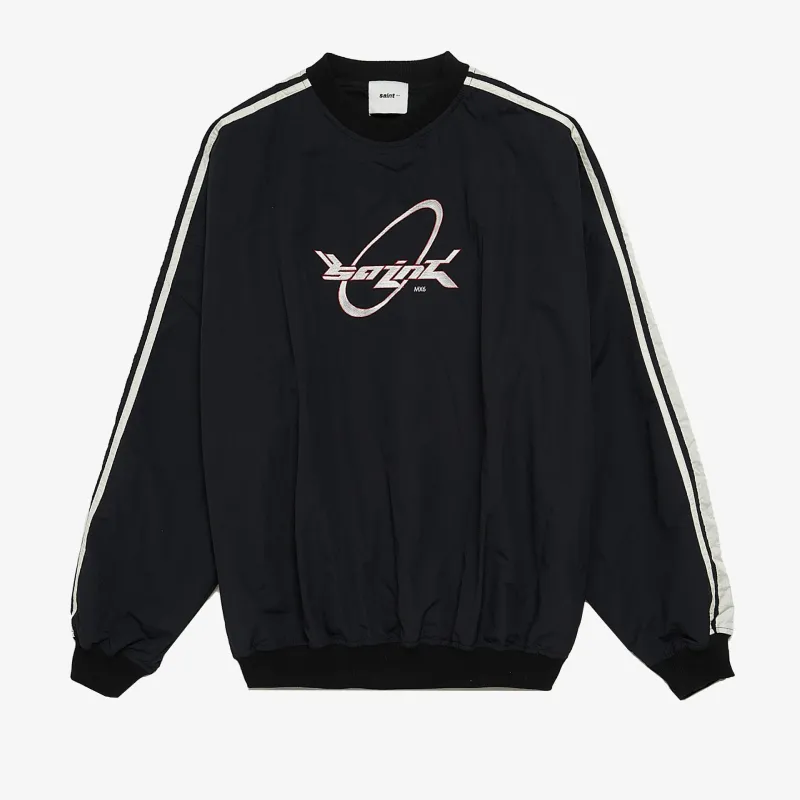 Black Saint Mxxxxxx Nylon Logo Embroidered Sweatshirt Black Saint Mxxxxxx Nylon Logo Embroidered Sweatshirt