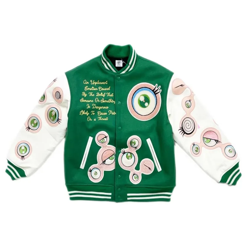 Green Saint Mxxxxxx x Takashi Murakami Stadium Jacket