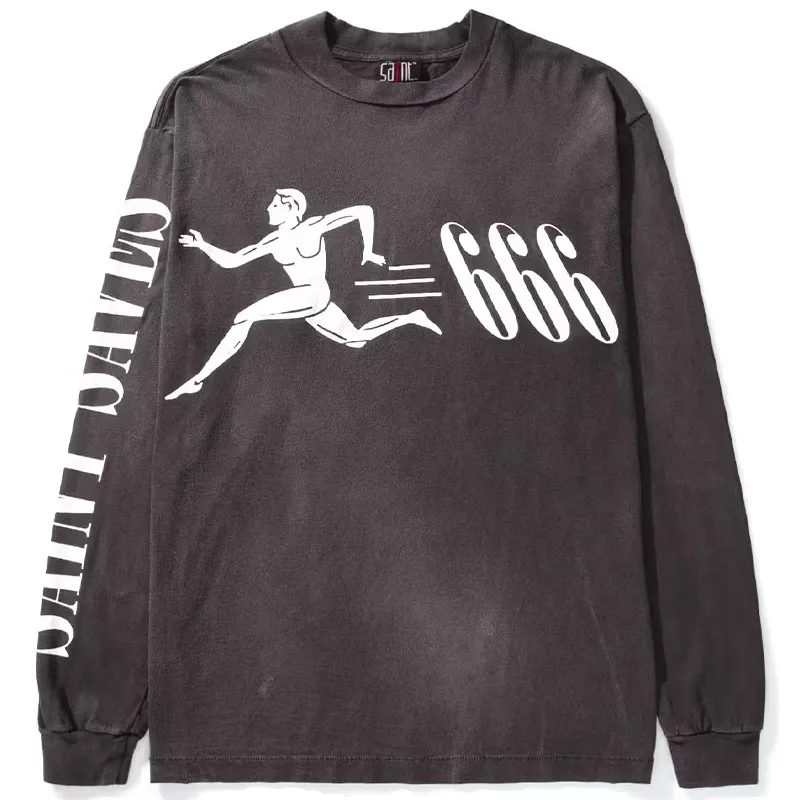 Black SAINT Mxxxxxx Running Long Sleeve Tee Black SAINT Mxxxxxx Running Long Sleeve Tee