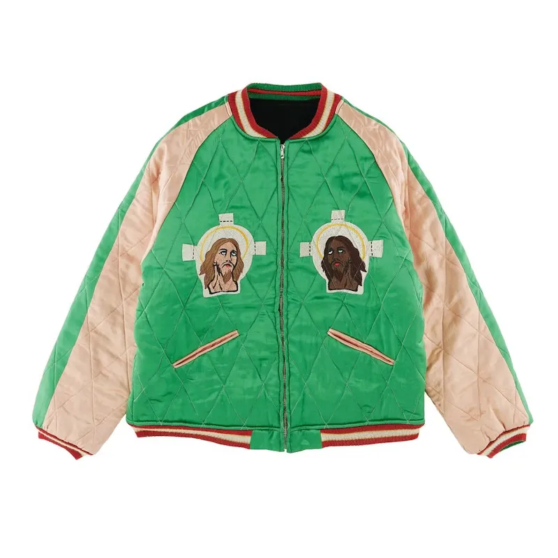 Green/Black Saint Mxxxxxx x Denim Tears Reversible Yokosuka Jacket