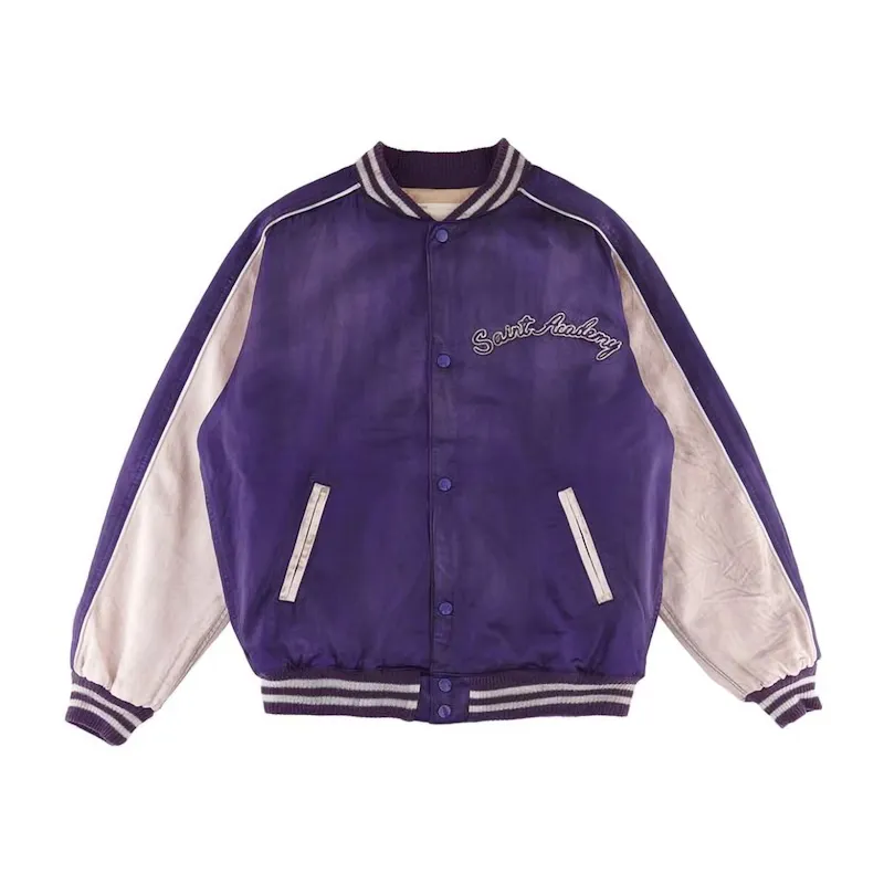 Navy/Purple Saint Mxxxxxx x Shermer Academy Sukajan Jackets