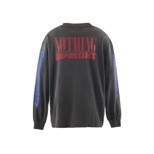 Black KOSUKE KAWAMURA x SAINT Mxxxxxx NOTHING IMPORTANT Long Sleeve T-shirt