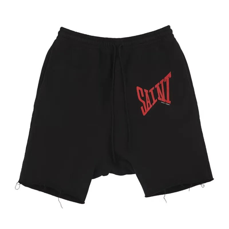 Black Saint Michael Logo Sweats Short Black Saint Michael Logo Sweats Short